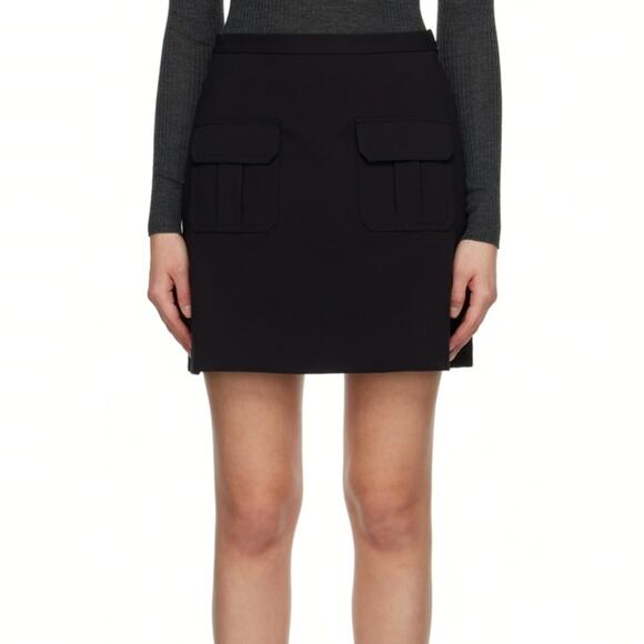 NWT Theory Black Pocket Mini Skirt Size 6 - Picture 1 of 9